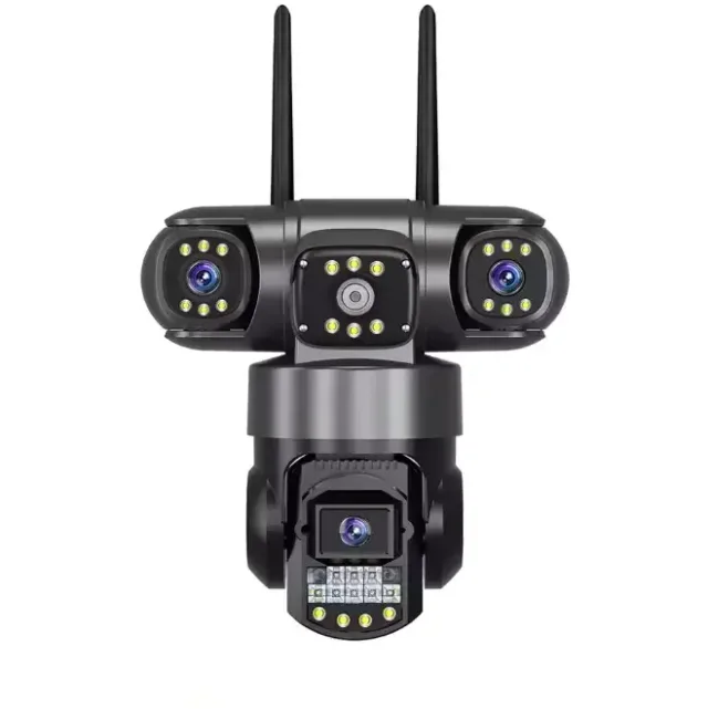 Вулична поворотна Wi-Fi IP-камера відеоспостереження EVKVO SC28 V380 Pro | 3 Лінзи | 16MP