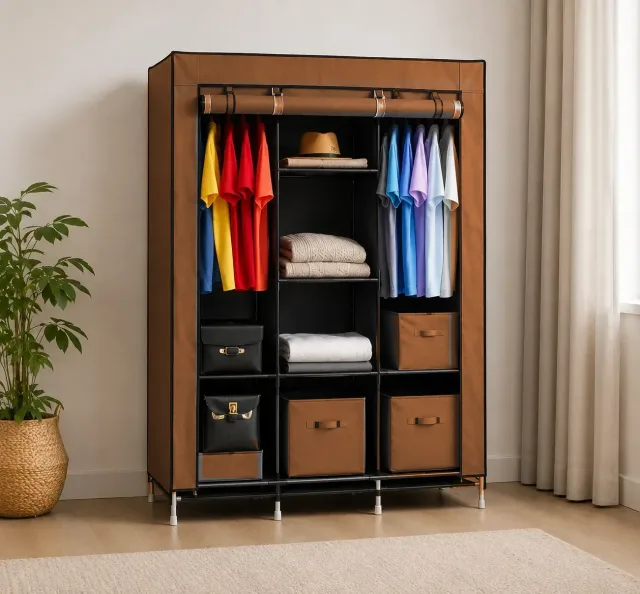 Тканинна шафа HCX Storage Wardrobe 88130 Сірий