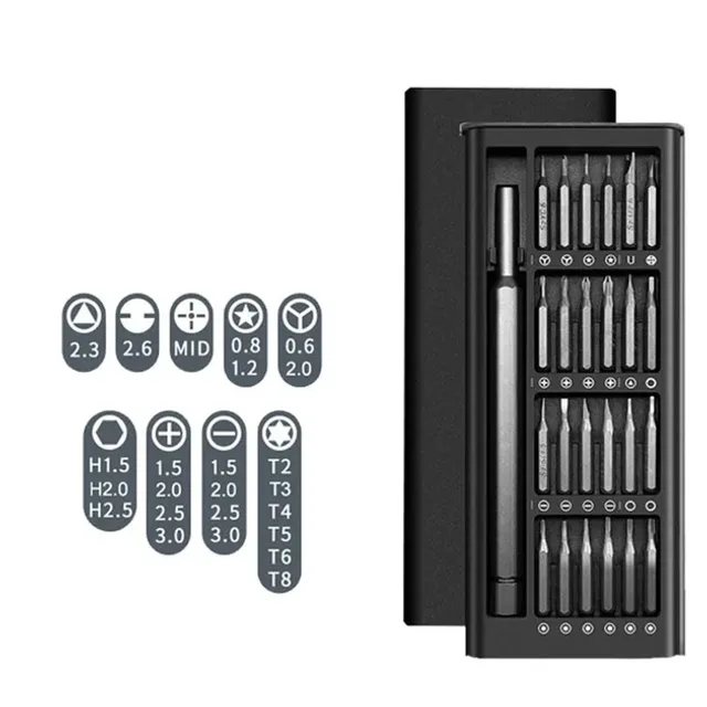 Набір викруток 25 в 1 магнітні  Біти Phillips Torx Hex Precision DIY розбірний мінікейс