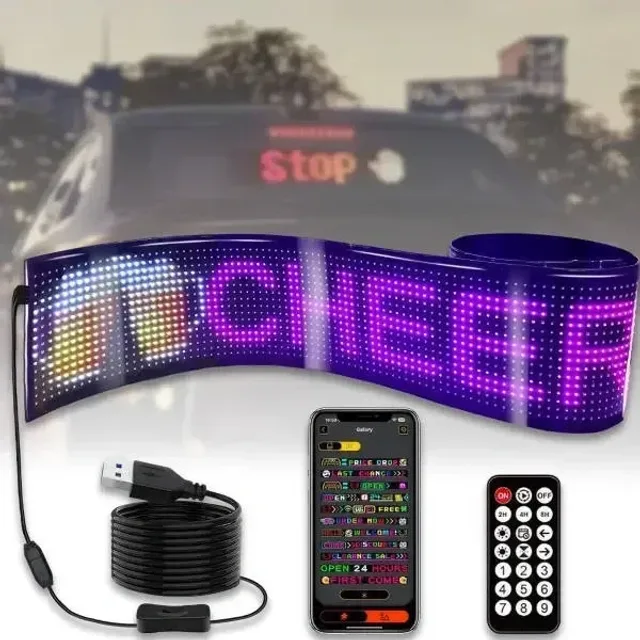 Гнучкий екран LED Matrix Panel APP wifi rgb 92*374мм(16X64) ART-0566