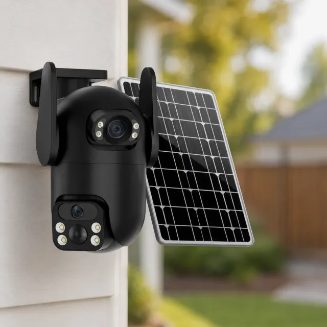 Камера відеоспостереження із сонячною панеллю AND VQ05-4G solar camepa app380 / Камера вулична 6.0 Мп