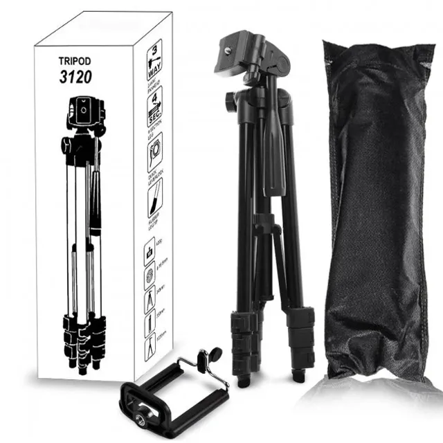Штатив металевий універсальний для телефону та фотоапарата Tripod 3120 портативний трипод 0,35-1.02м