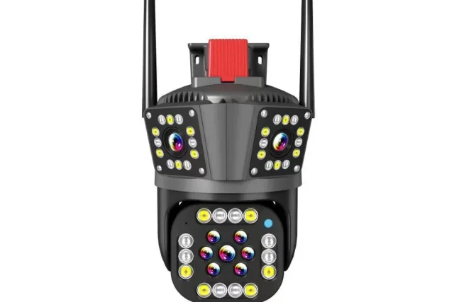Wi-Fi відеокамера з трьома об'єктивами SD/карта YOSO YO-IPC49D6MP50 PTZ 2.8mm V380