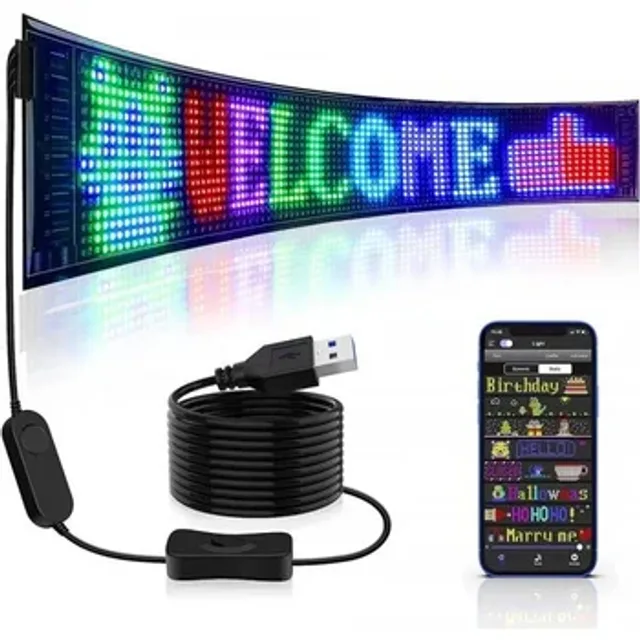 Гибкий экран LED Matrix Panel APP wifi rgb 192mm 898mm (HRP-1696PLUS) ART-0568