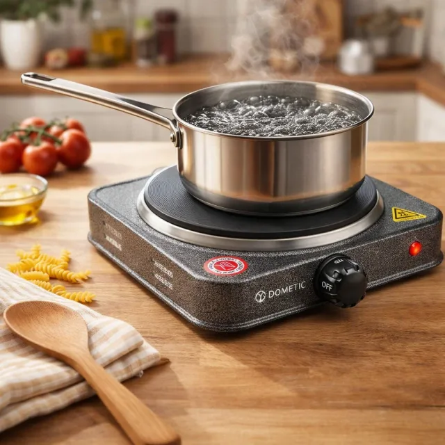 Плита електрична дискова Domotec MS-5811 настільна на 1 конфорку 1500W