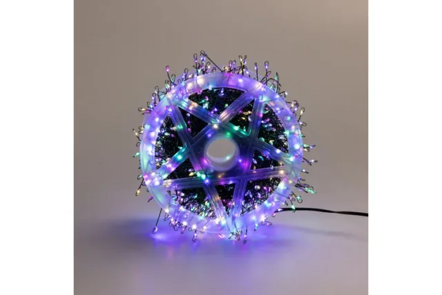 Гірлянда Роса на котушці феєрверк - мішура від USB, 50м, 1500LED + пульт Мультик