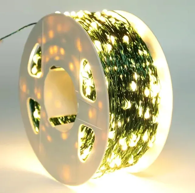 Гірлянда Роса LED на зеленому дроті USB 10 м AND 5335