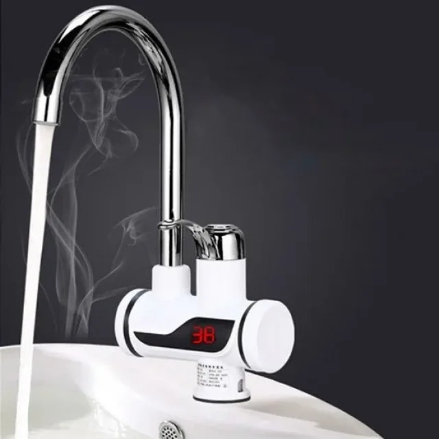 Проточний водонагрівач з LCD екраном , водонагрівач, кран