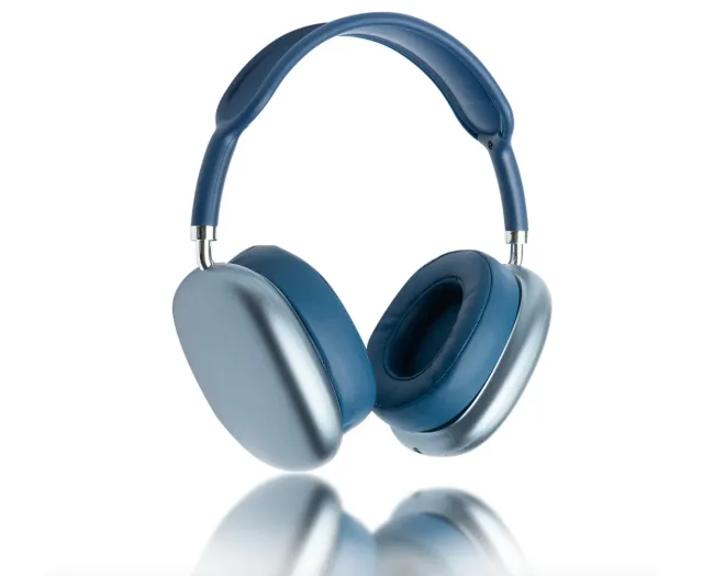 Бездротові повнорозмірні навушники Bluetooth Macaron P9 Max сині