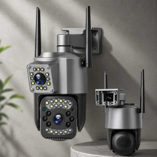 Вулична камера з двома лінзами SC03 V380pro ART 8761 підтримка 4G