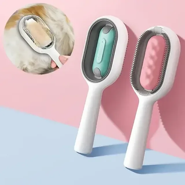 Двостороння щітка для сухого та вологого вичісування собак та кішок Pet Gravity 3в1