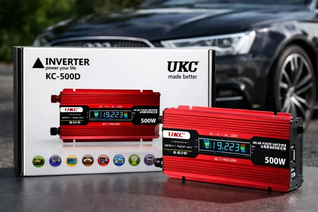 Перетворювач AC/DC KC-500D 500W+lcd, Інвертор у машину