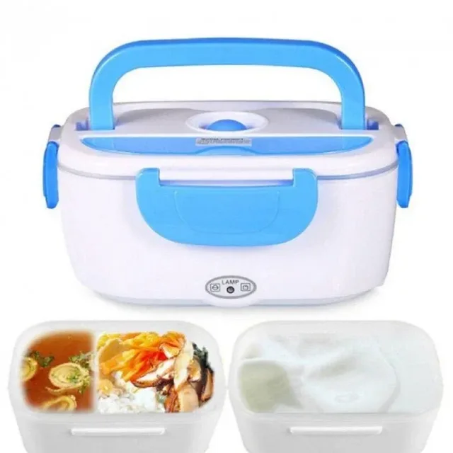 Ланчбокс з підігрівом їжі 220V, Electric lunch box, ланч-бокс Блакитний