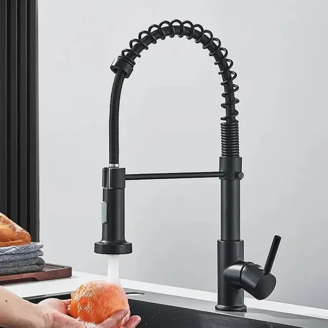 Стильний кухонний змішувач Matte Black Гнучкий кран з обертанням потоку в 360 градусів