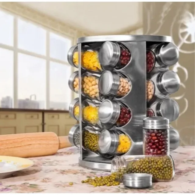 Карусель для спецій Spice carousel 16 відсіків. Контейнери для спецій