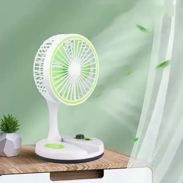 Настільний вентилятор з LED підсвіткою та USB, KC-7900 / Міні-вентилятор настільний акумуляторний