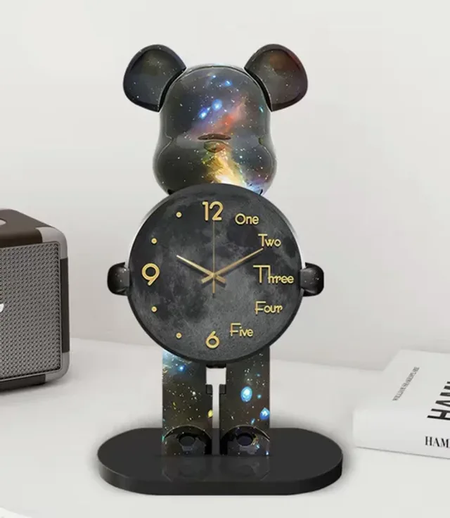 Настільний Годинник Фігурка Ведмідь Bearbrick Космічні 65 см