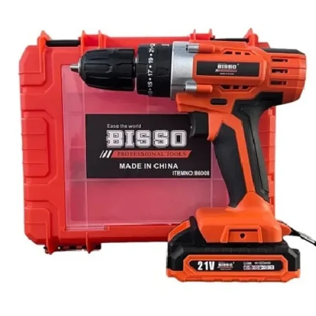 Шуруповерт акумуляторний у валізі BISSO B6008 21V