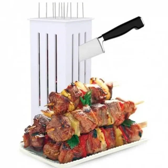 Пристрій для швидкого нанизування шашлику brochette express | шпажки для шашлику